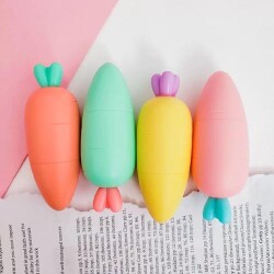 Havuç Şekilli Pastel Fosforlu Kalem 4Lü - MDS