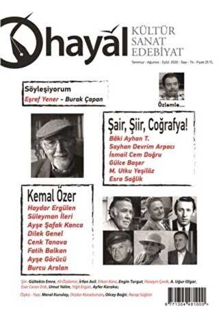 Hayal Kültür Sanat Edebiyat Dergisi Sayı: 74 Temmuz-Ağustos-Eylül 2020