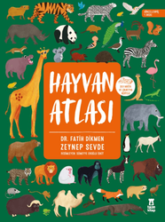 Hayvan Atlası Dünya Haritası ve Çıkartma Hediyeli - Taze Kitap