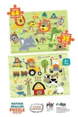 Hayvan Krallığı Puzzle Oyun Seti - 3