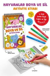 Hayvanlar – Boya ve Sil Aktivite Kitabı - 3 Yaş + - Bigkids Yayınları