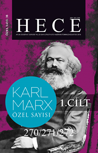 Hece Aylık Edebiyat Dergisi Karl Marx Özel Sayısı: 38 - 270-271-272 2 Cilt Bir Arada Ciltsiz