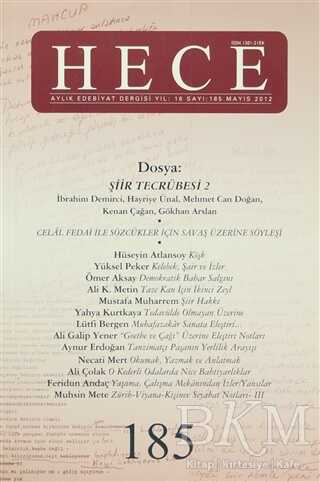 Hece Aylık Edebiyat Dergisi Sayı: 185 Mayıs 2012
