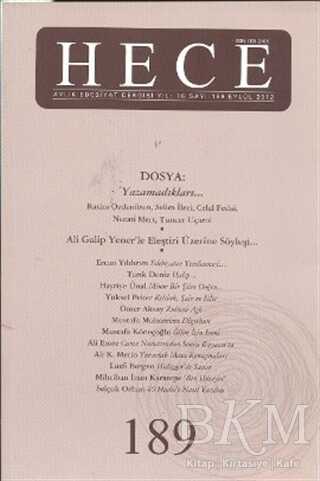 Hece Aylık Edebiyat Dergisi Sayı: 189