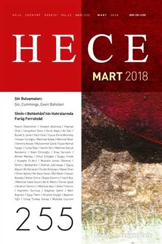 Hece Aylık Edebiyat Dergisi Sayı: 255 - Mart 2018 - Hece Dergisi