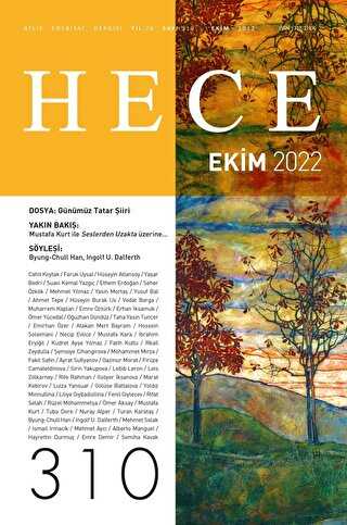 Hece Aylık Edebiyat Dergisi Sayı: 310 Ekim 2022