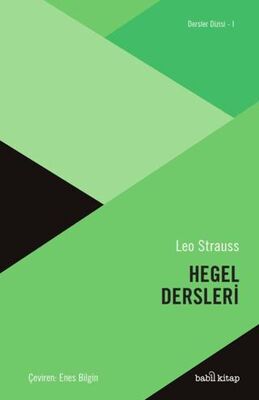 Hegel Dersleri - 1