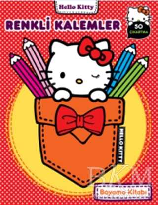 Hello Kitty Renkli Kalemler Boyama Kitabı