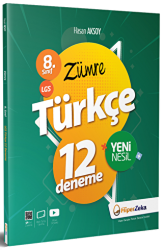Hiper Zeka Yayınları 8. Sınıf LGS Zümre Türkçe 12 Deneme - Hiper Zeka Yayınları