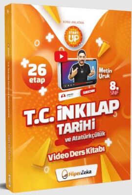 Hiper Zeka Yayınları 8. Sınıf Start Up T.C. İnkılap Tarihi Konu Anlatan Video Ders Kitabı - 1