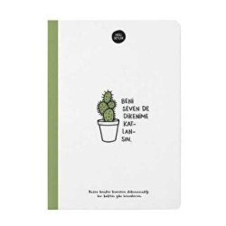 Hisli Şeyler 14x20 Çizgili Defter - Beni Seven Dinime Katlansın - Keskin Color