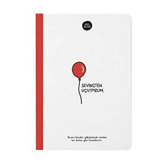 Hisli Şeyler 14x20 Çizgili Defter - Sevinçten Uçuyorum - 1