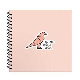 Hisli Şeyler 16x15 Çizgili Defter - Katlandığıma Değdi - 1