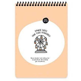 Hisli Şeyler A5 80 Yaprak Çizgili Üstten Spiralli Kareli Kapak Not Defteri - Döner Miyiz Yine Eski G - 1