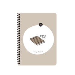 Hisli Şeyler Bi Salın Defter Çizgili Spiralli Plastik Kapak Stickerlı 80 Yaprak 18.5x25 Cm - 4
