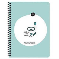Hisli Şeyler Dalmışım Defter Çizgili Spiralli Plastik Kapak Stickerlı 80 Yaprak 18.5x25 Cm - Keskin Color