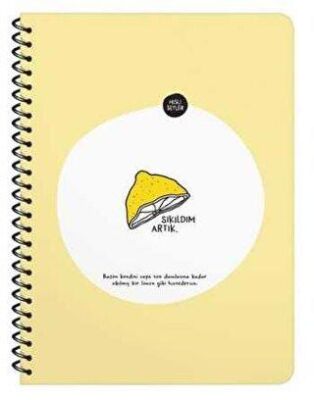 Hisli Şeyler Defter Çizgili 80 Yaprak - Sıkıldım Artık - 1