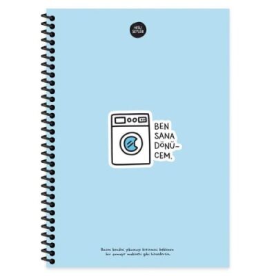 Hisli Şeyler Dönücem Defter Çizgili Spiralli Sert Kapak 100 Yaprak 17x24 Cm - 1