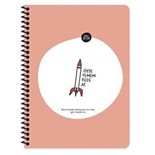 Hisli Şeyler Füze Defter Çizgili Spiralli Pp Kapak Stickerlı 80 Yaprak 18.5x25 Cm - 1