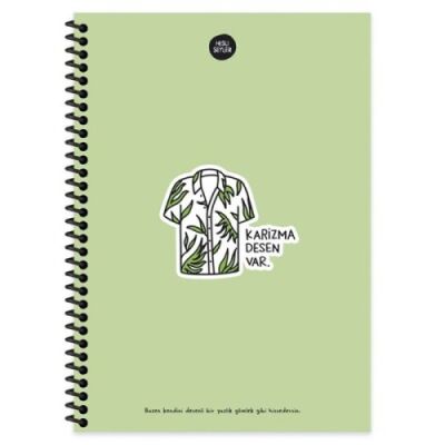 Hisli Şeyler Karizma Defter Kareli Spiralli Sert Kapak 100 Yaprak 17x24 Cm - 4