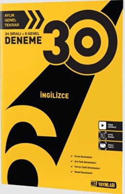 Hız Yayınları 6. Sınıf İngilizce 30 lu Deneme - 1