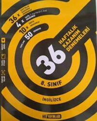 Hız Yayınları 8. Sınıf İngilizce 36 Haftalık Kazanım Denemeleri - Hız Yayınları
