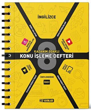 Hız Yayınları 8. Sınıf İngilizce Kazanım Odaklı Konu İşleme Defteri - 1