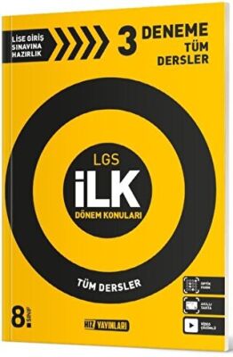 Hız Yayınları 8. Sınıf LGS Tüm Dersler İlk Dönem Deneme - 1