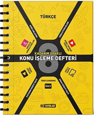 Hız Yayınları 8. Sınıf Türkçe Konu İşleme Defteri