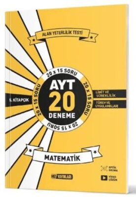 Hız Yayınları AYT Matematik 20 li İkinci Dönem Deneme 5. Kitap - 1