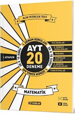 Hız Yayınları YKS AYT Matematik 1. Dönem 20 Deneme - 1