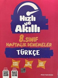 Hızlı ve Akıllı 8. Sınıf Türkçe Haftalık Denemeleri - Tammat Yayıncılık