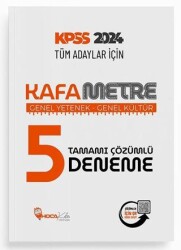 2024 KPSS Genel Yetenek Genel Kültür KAFAMETRE 5 Deneme - Hoca Kafası Yayınları