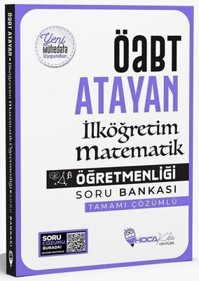 Hoca Kafası Yayınları ÖABT İlköğretim Matematik Öğretmenliği Atayan Soru Bankası Çözümlü - 1