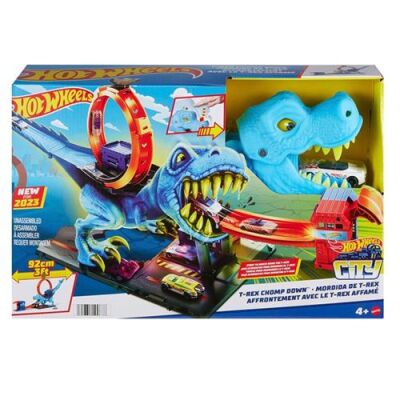 Hot Wheels City T-Rex Loop Ve Akrobasi Oyun Seti Hkx42 - 1