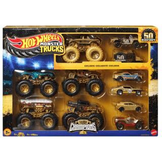 HOT WHEELS MONSTER TRUCKS BİGFOOT TROPHY ŞAMPİYONLARI ARABA VE KAMYON ÇOKLU ARABALAR - 1