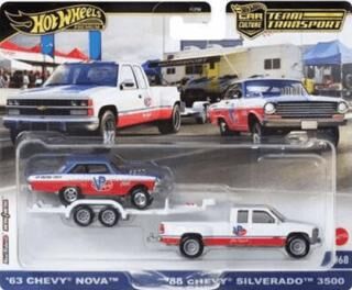 Hot Wheels Team Transport 63 Nova 88 Chevy Silverado - 1