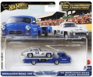 Hot Wheels Team Transport Mercedes-Benz 300 Sl 55 Blaues Wund - 1