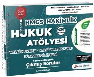 Hukuk Atölyesi HMGS Hakimlik Vergi, Vergi Usul Hukuku, Türk Vergi Sistemi Çıkmış Sorular Çözümlü - 1