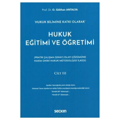 Hukuk Eğitimi ve Öğretimi Cilt III - 1