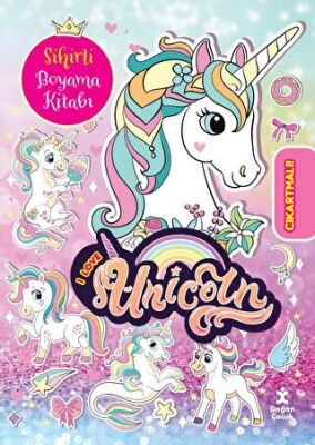 I Love Unicorn Çılgın Sihirli Boyama Kitabı - 1