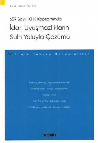 İdari Uyuşmazlıkların Sulh Yoluyla Çözümü - 1