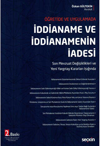 İddianame ve İddianamenin İadesi - Seçkin Yayıncılık