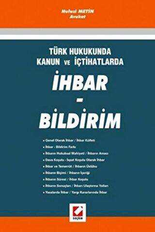 İhbar – Bildirim - Seçkin Yayıncılık