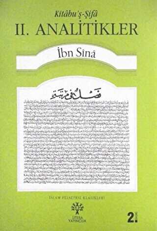 Kitabu`ş-Şifa - 2. Analitikler - Litera Yayıncılık
