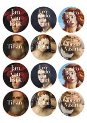 İkonik Tablolar Sticker 12`li - 1