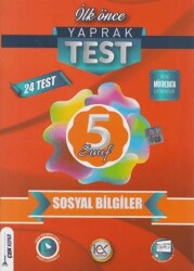 İlk Önce Yayıncılık 5. Sınıf Sosyal Bilgiler Yaprak Test - İlk Önce Yayıncılık