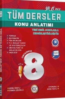 İlk Önce Yayıncılık İlk Önce Yayıncılık 8. Sınıf Tüm Dersler Konu Anlatımı - 1