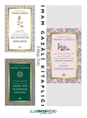 İmam Gazali Nefisle Mücadele Seti - İki Şehvetin Kırılması, Hased Kin, Nefsin Terbiyesi 3 Kitap Set - 1
