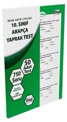 İmam - Hatip Liseleri 10. Sınıf Arapça Yaprak Test - Kitap Dünyası Yayınları